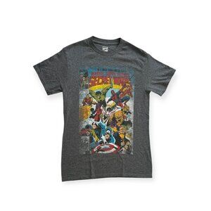 Marvel Comics Secret Wars Graphic Dark Gray T-Shirt Men’s Size SM